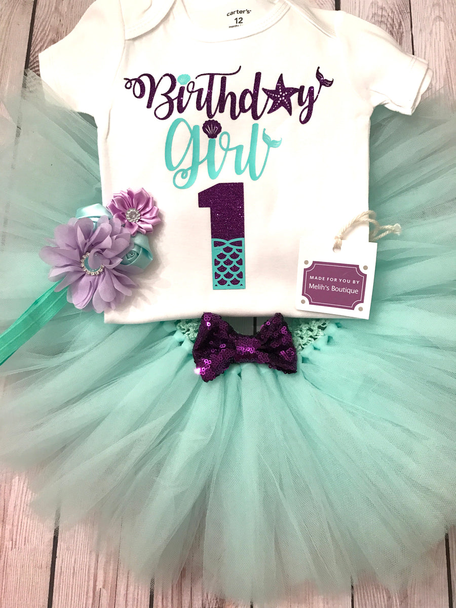 Mermaid first outlet birthday onesie