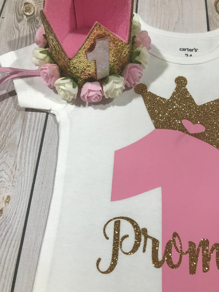  Baby girl princess birthday outfit First birthday outfit  toddler girl princess dress peach tutu and headband customized birthday  outfit : Handmade Products